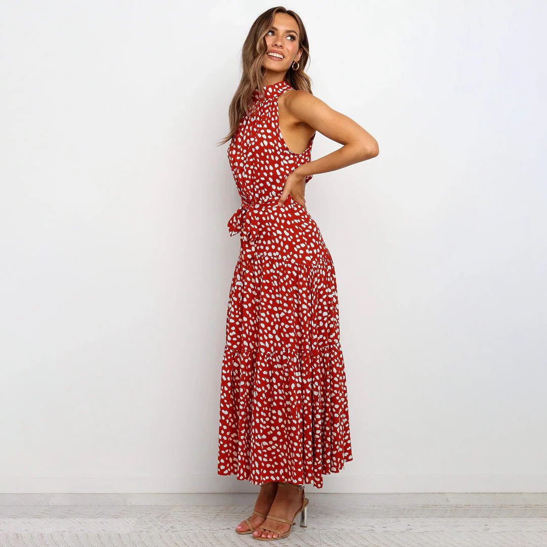 Zara® | Elegant Long Polka Dot Dress - Image 10