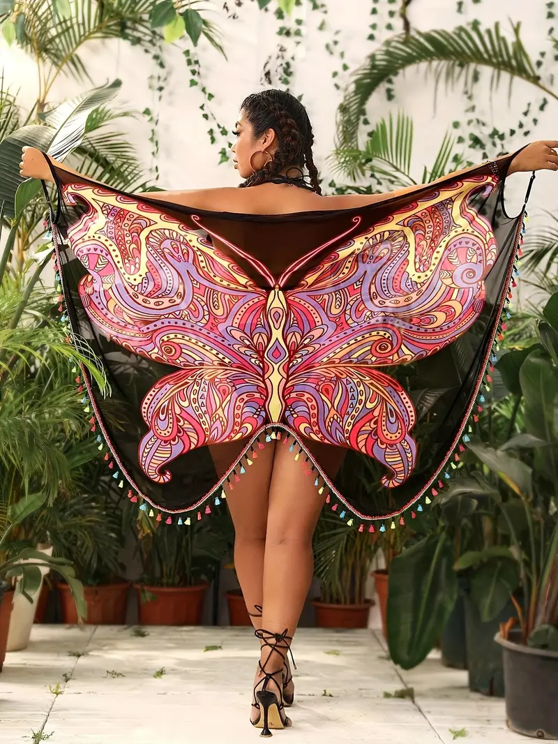 Zelda® | Women'S Printed Beach Throw Black - Image 3