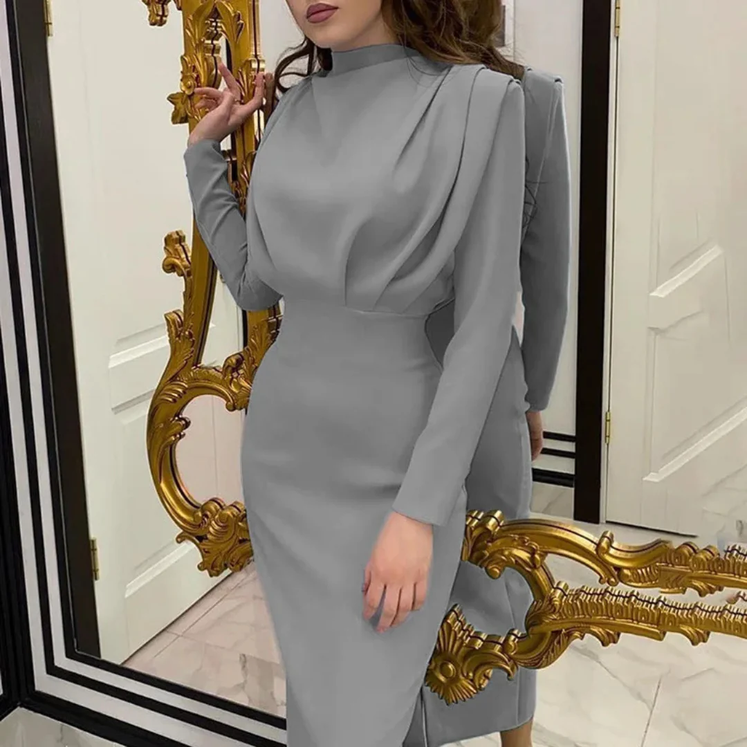 Zelia® | Elegant Long Sleeve Maxi Dress - Image 3