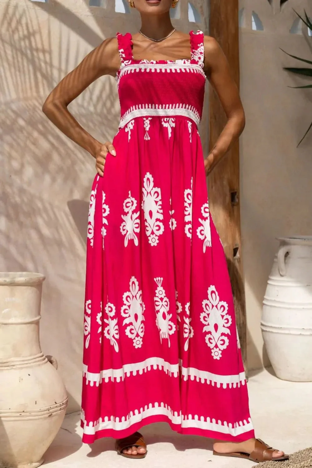 Zelma® | Elegant Sleeveless Printed Maxi Dress - Image 2