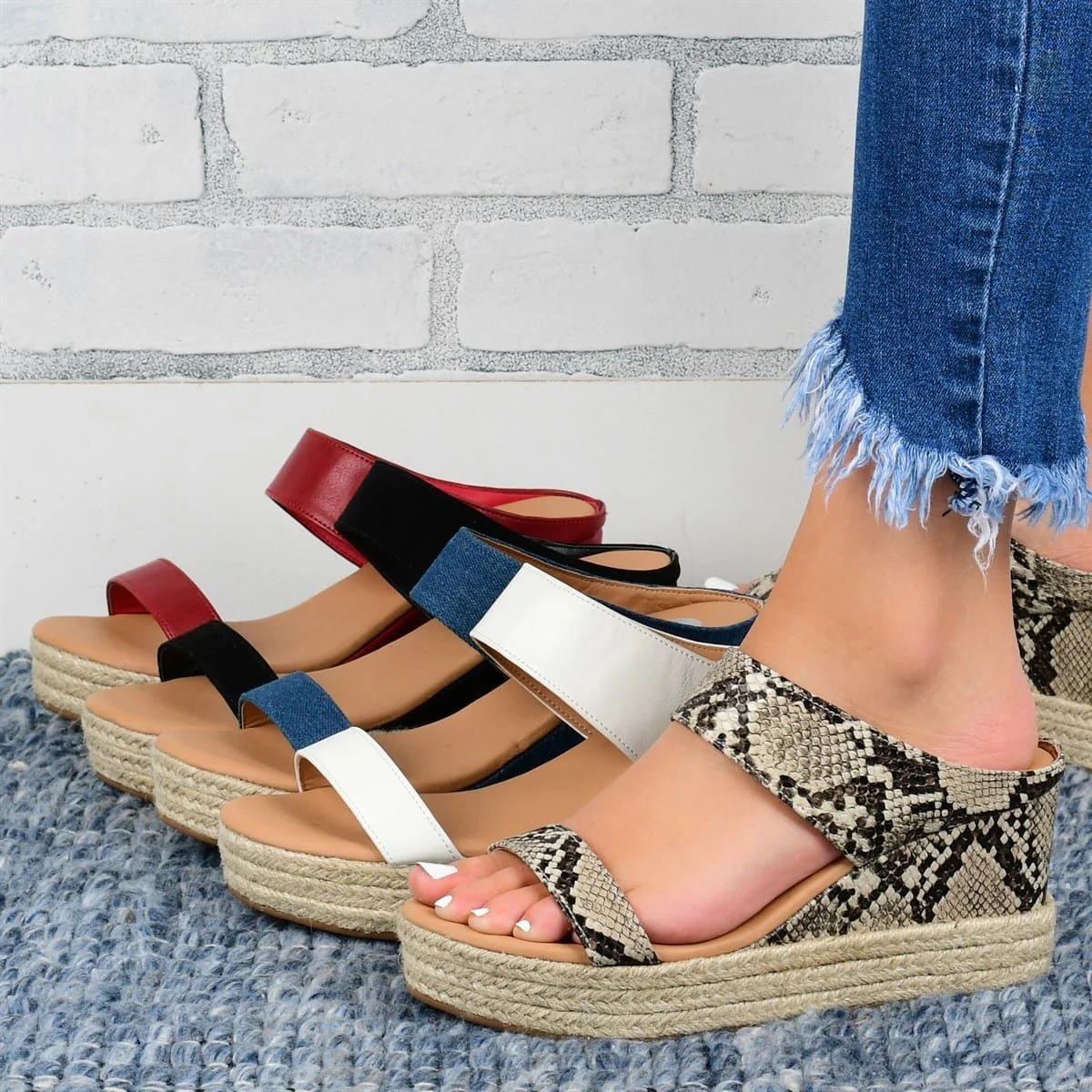 Zenaida® | Casual High Wedge Sandals With Hemp Finish - Image 2