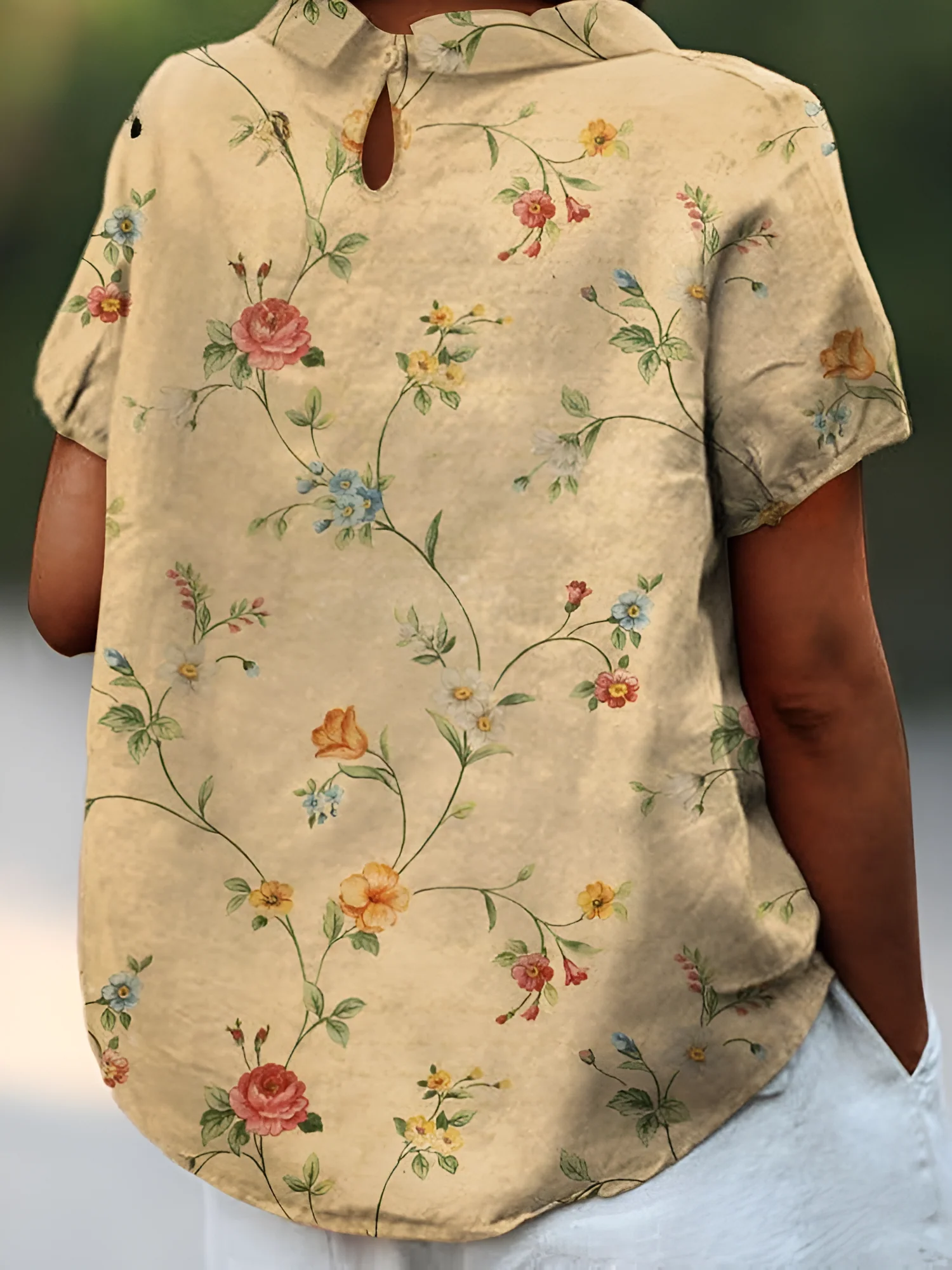 Zenaida® | Women'S Retro Floral Cotton-Linen Shirt - Image 3