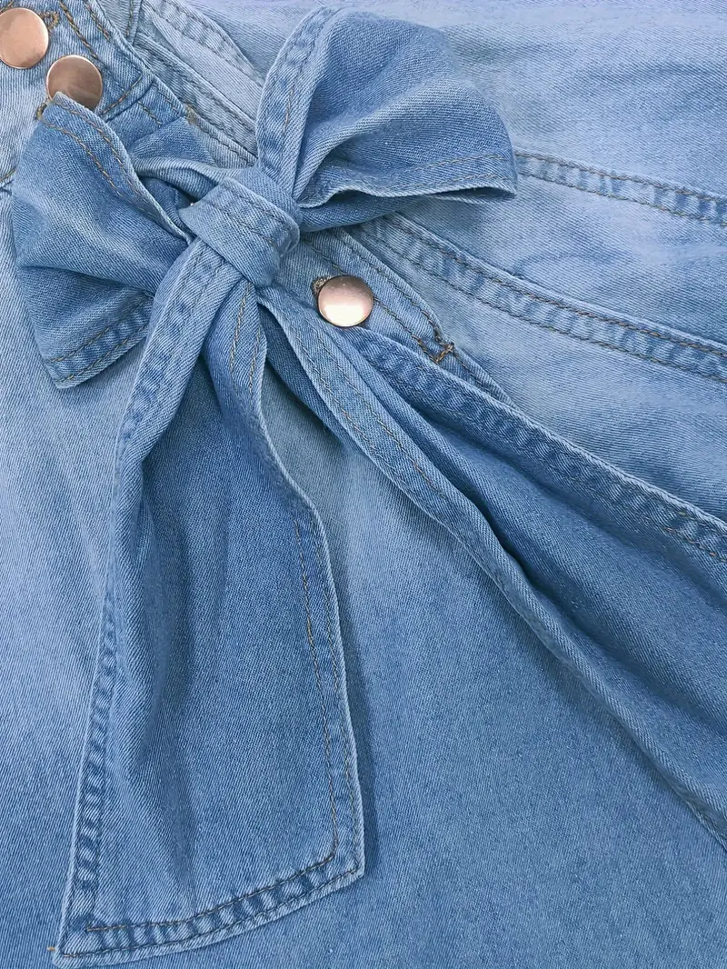 Zita® | Elegant Denim Top With A High Neck - Image 6