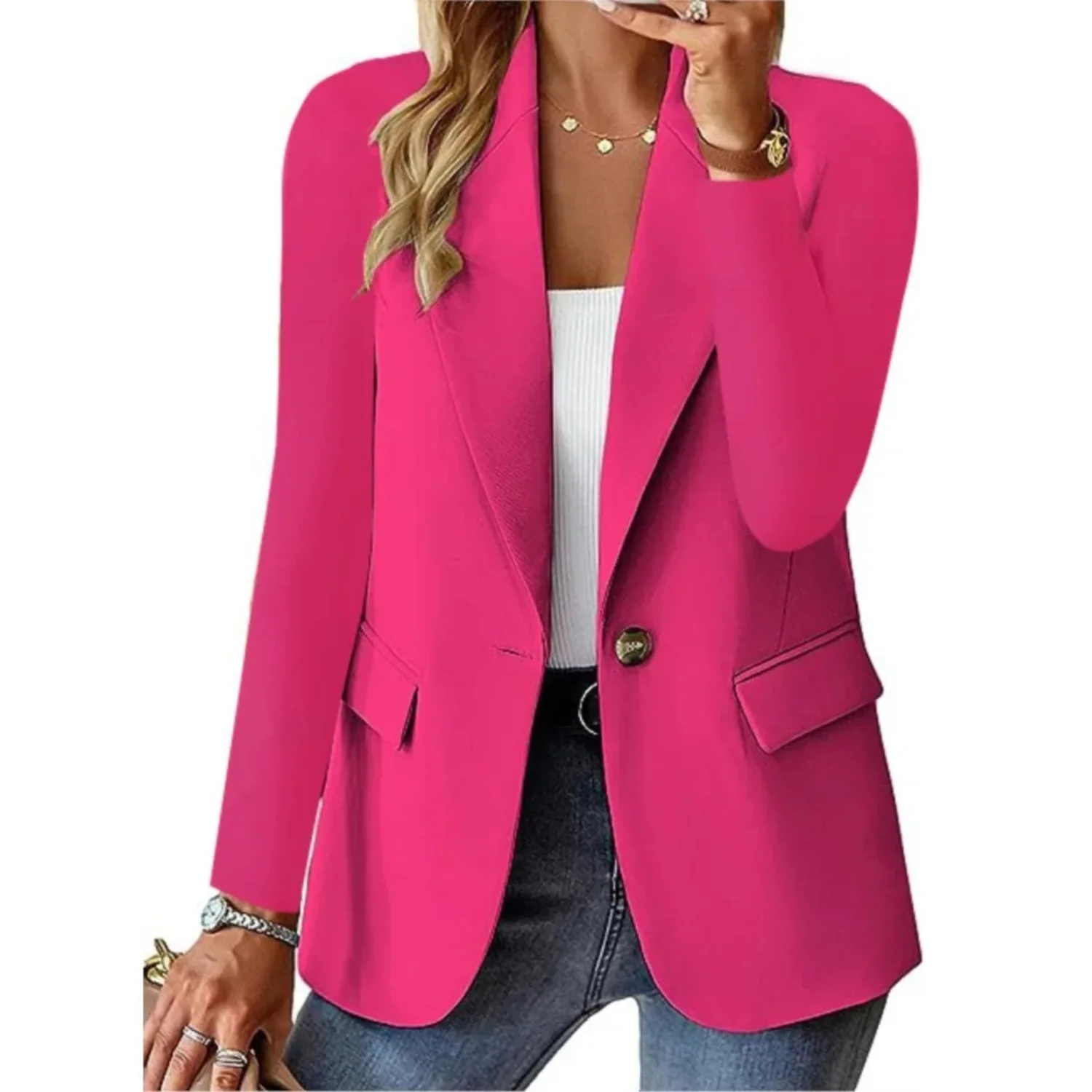 Zoé | Casual women's blazer with long sleeves - Image 2
