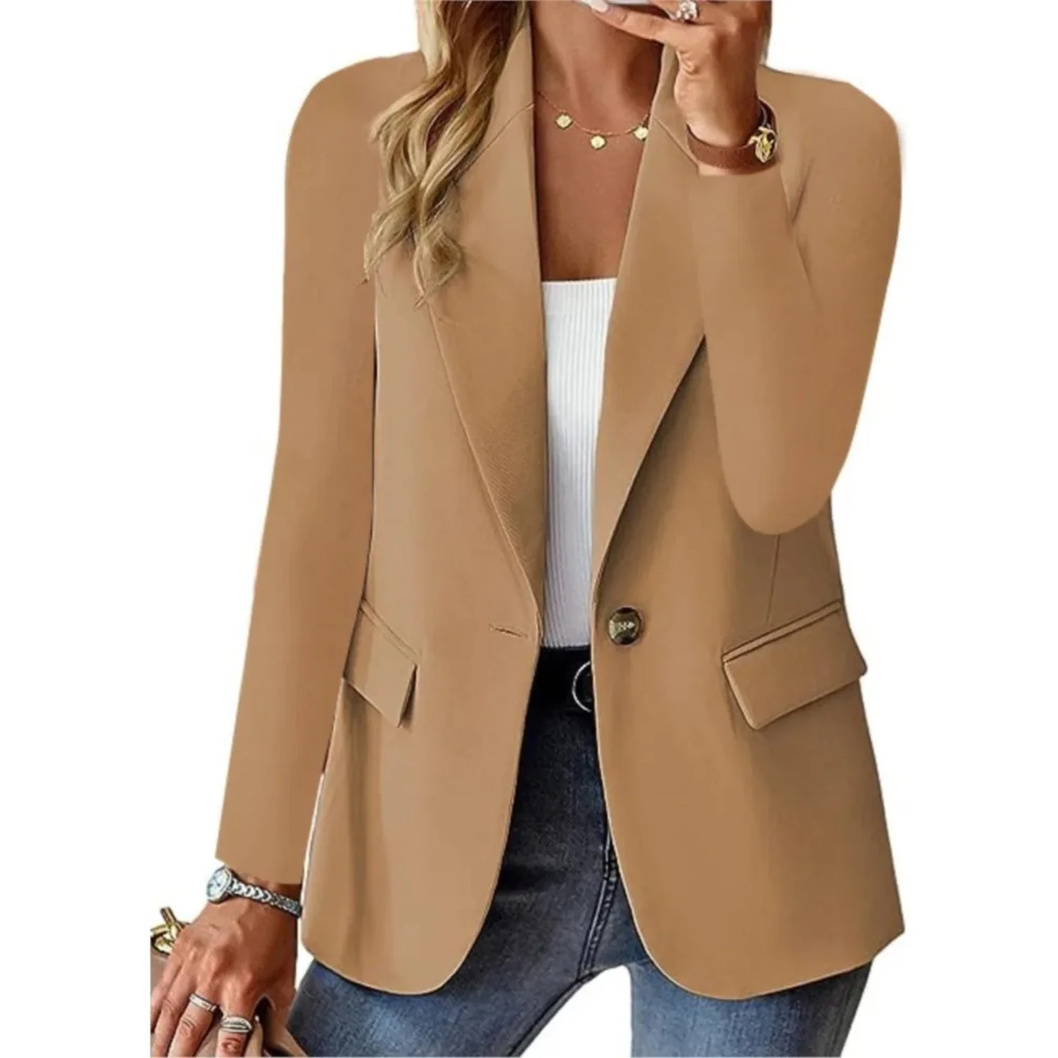 Zoé | Casual women's blazer with long sleeves - Image 4