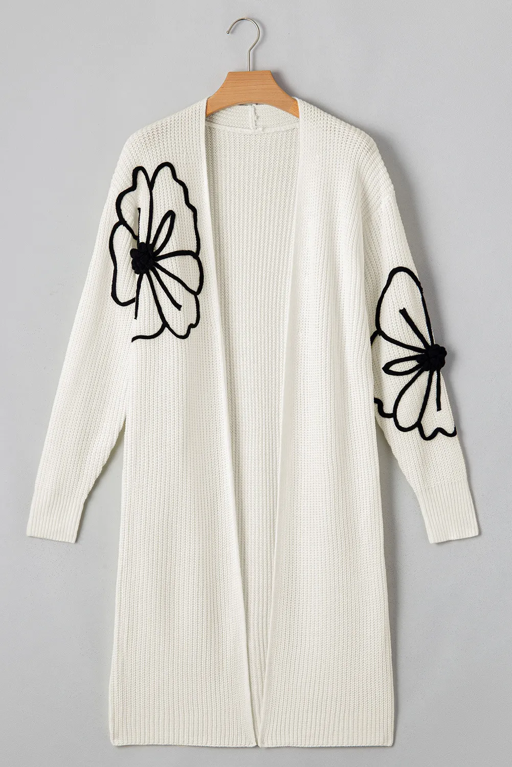Zoe | Full size floral long sleeve open front cardigan - Image 3