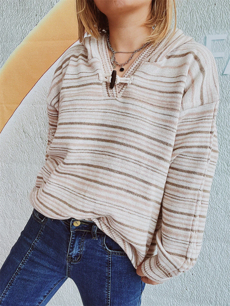 Zoe | Striped long sleeve hoodie - Image 7