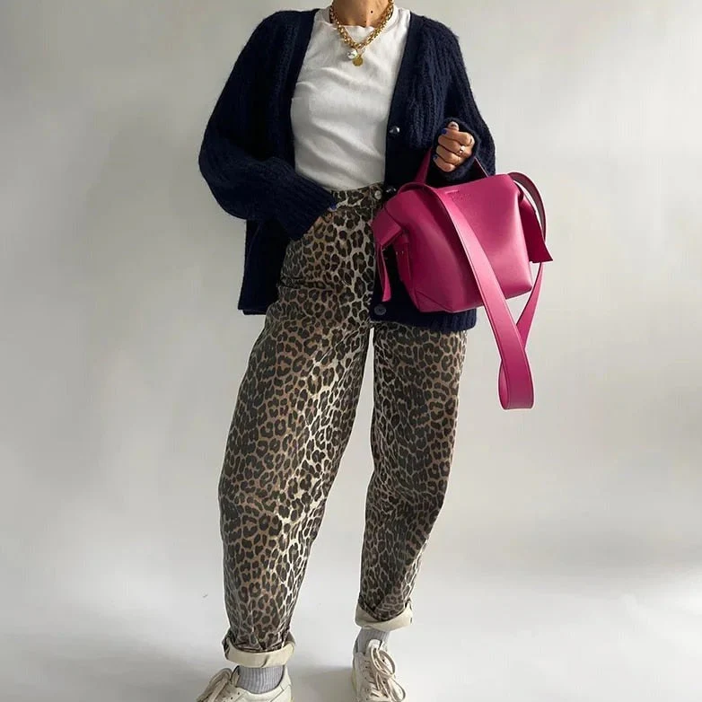 Zola® | Vintage Leopard Print Jeans - Image 4