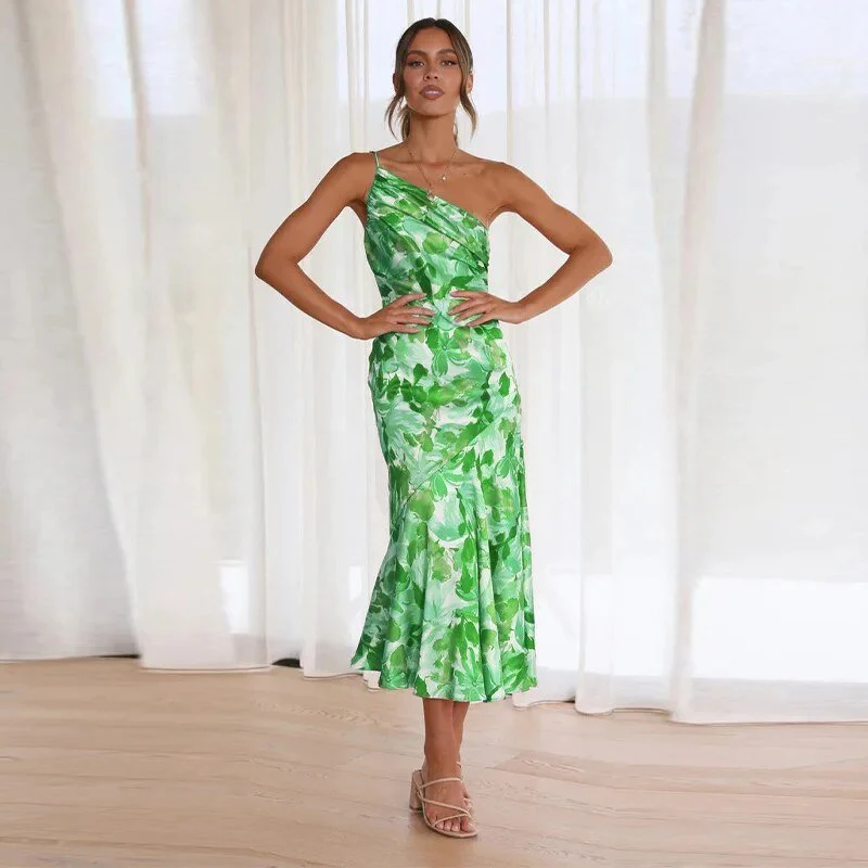 Zoraida® | Elegant Asymmetrical Floral Print Maxi Dress - Image 8