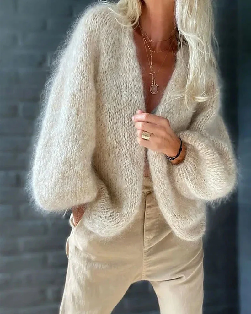 Zuleyka® | Cardigan plain à Manches Larges