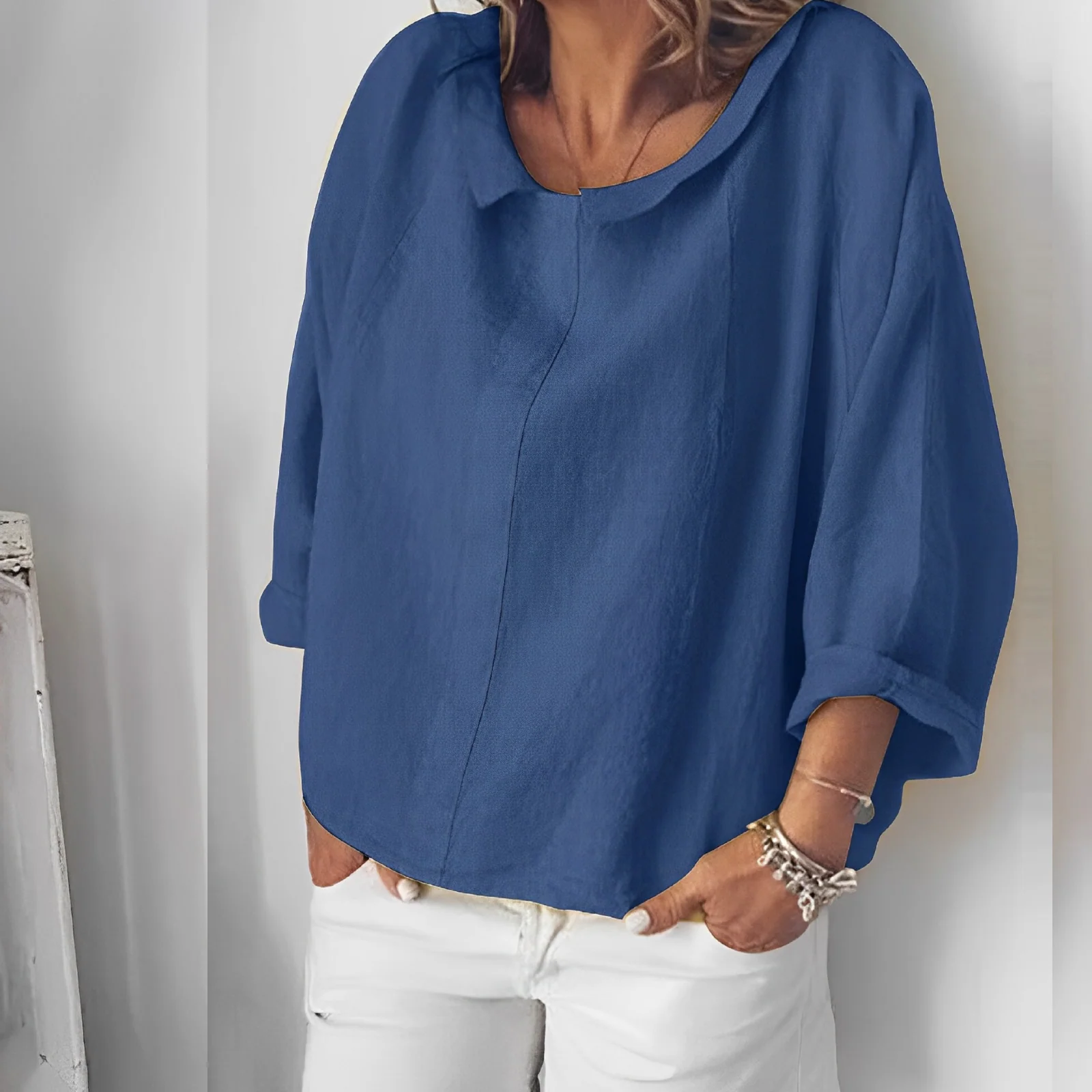 Zuleyka® | Turn-Down Collar Blouse